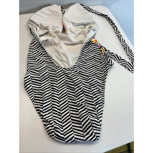 Trina Turk Womens Brasilia V-Plunge One Piece Swimsuit Multi-Colored Size 8 - Picture 7 of 13